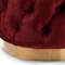 Baxton Studio Valeria Red Velvet Upholstered Gold-Finished Button Tufted Ottoman 152-9377 - alternate 4